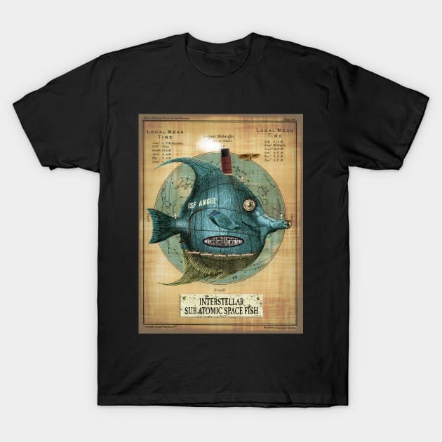 Interstellar Sub Atomic Space Fish T-Shirt by MichaelaGrove